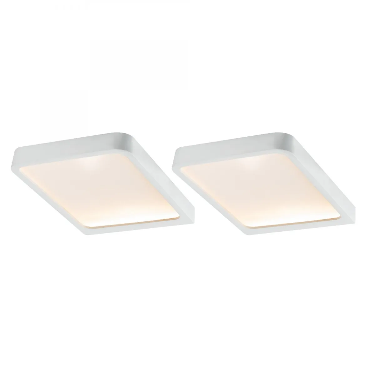 Paulmann No. 93583 Möbel Aufbauleuchte LED Vane eckig 2er-Set inklusive LED-Modul
