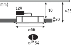 Paulmann No. 98462 Möbeleinbauleuchte Micro Line Structure Chrom
