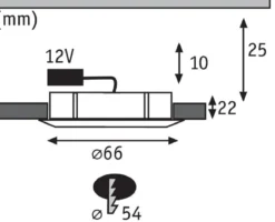Paulmann No. 98432 Möbeleinbauleuchte Micro Line Structure Weiß