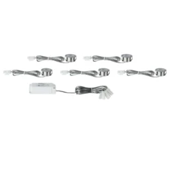 Paulmann No. 93586 Möbeleinbauleuchten-Set Micro Line Mini Eisen gebürstet 5er Set