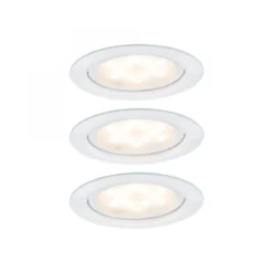 Paulmann No. 93554 Möbeleinbauleuchten-Set Micro Line LED Weiß, 3er Set