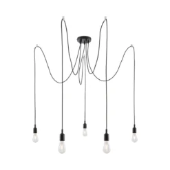 Paulmann No. 50389 Pendelleuchte Neordic Ketil 5-flammig E27 max. 20W Schwarz