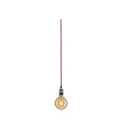 Paulmann No. 79770 Pendelleuchte Neordic Eldar inkl. Eurostecker E27 max.20W Rot Brüniert
