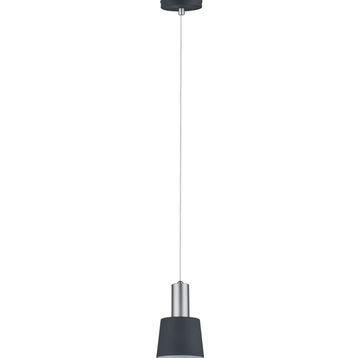 Paulmann No. 79691 Pendelleuchte Neordic Haldar Dunkelgrau, Chrom matt E14