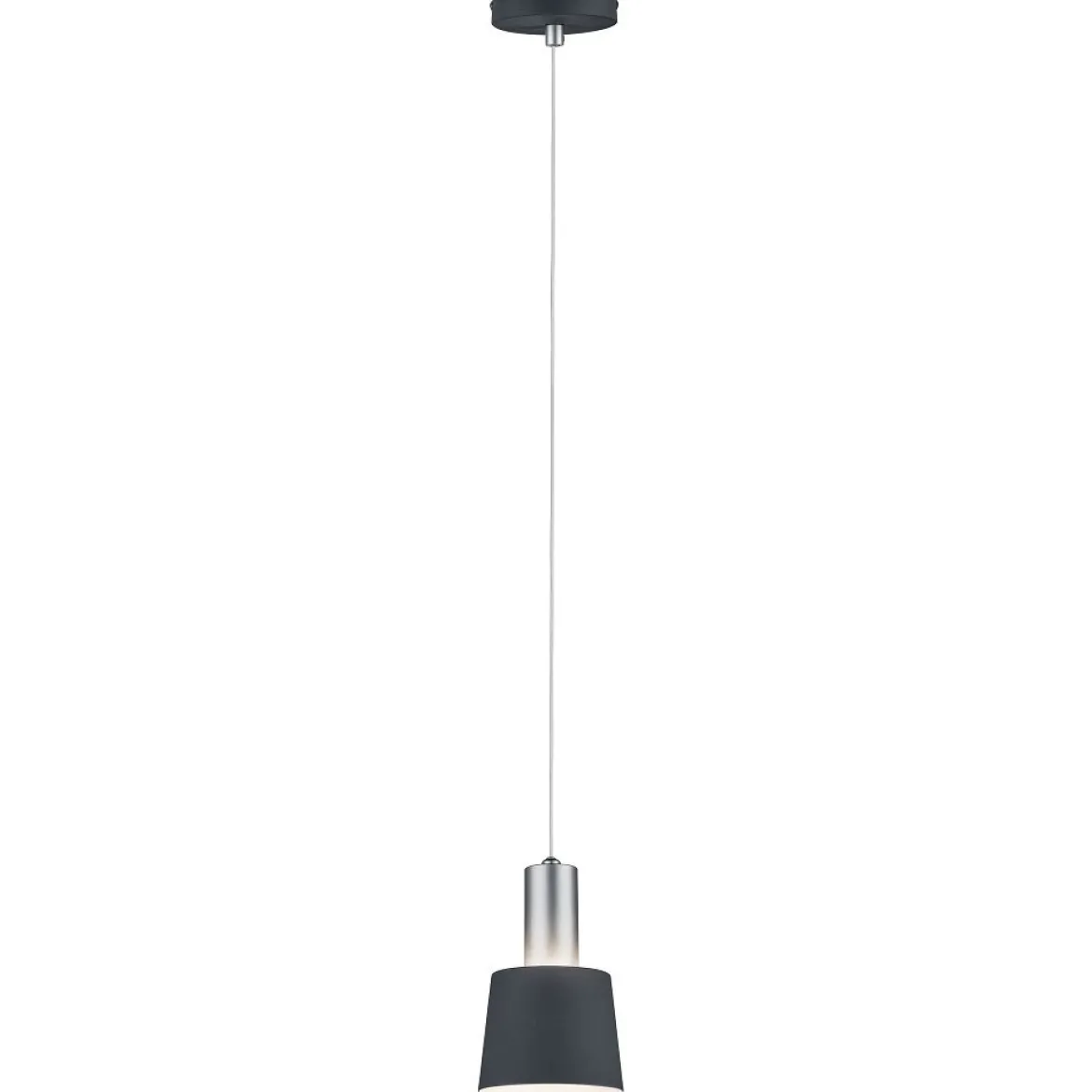 Paulmann No. 79691 Pendelleuchte Neordic Haldar Dunkelgrau, Chrom matt E14