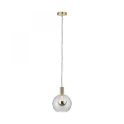 Paulmann No. 79725 Pendelleuchte Neordic Jungle Esben E27 Klarglas, Messing