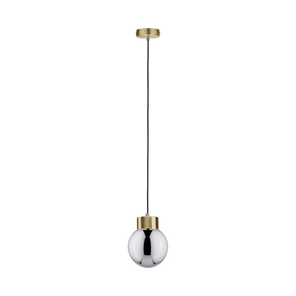 Paulmann No. 79743 Pendelleuchte Neordic Jungle Linja E27 Messing gebürstet, Rauchglas