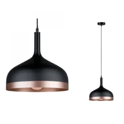 Paulmann No. 79629 Pendelleuchte Neordic Embla Schwarz, Kupfer matt E27