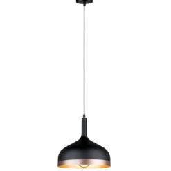 Paulmann No. 79629 Pendelleuchte Neordic Embla Schwarz, Kupfer matt E27