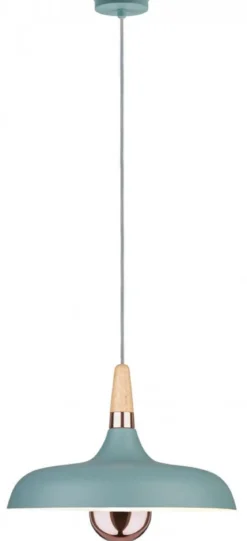 Paulmann No. 79655 Pendelleuchte Neordic Juna Kupfer, Holz, Softgrün E27
