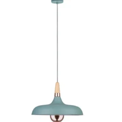 Paulmann No. 79655 Pendelleuchte Neordic Juna Kupfer, Holz, Softgrün E27