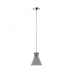 Paulmann No. 70890 Pendelleuchte Verve 1-flammig E27, IP 44, Beton, Chrom