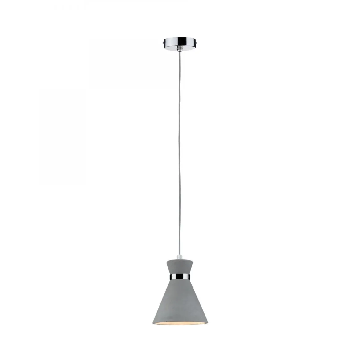 Paulmann No. 70890 Pendelleuchte Verve 1-flammig E27, IP 44, Beton, Chrom