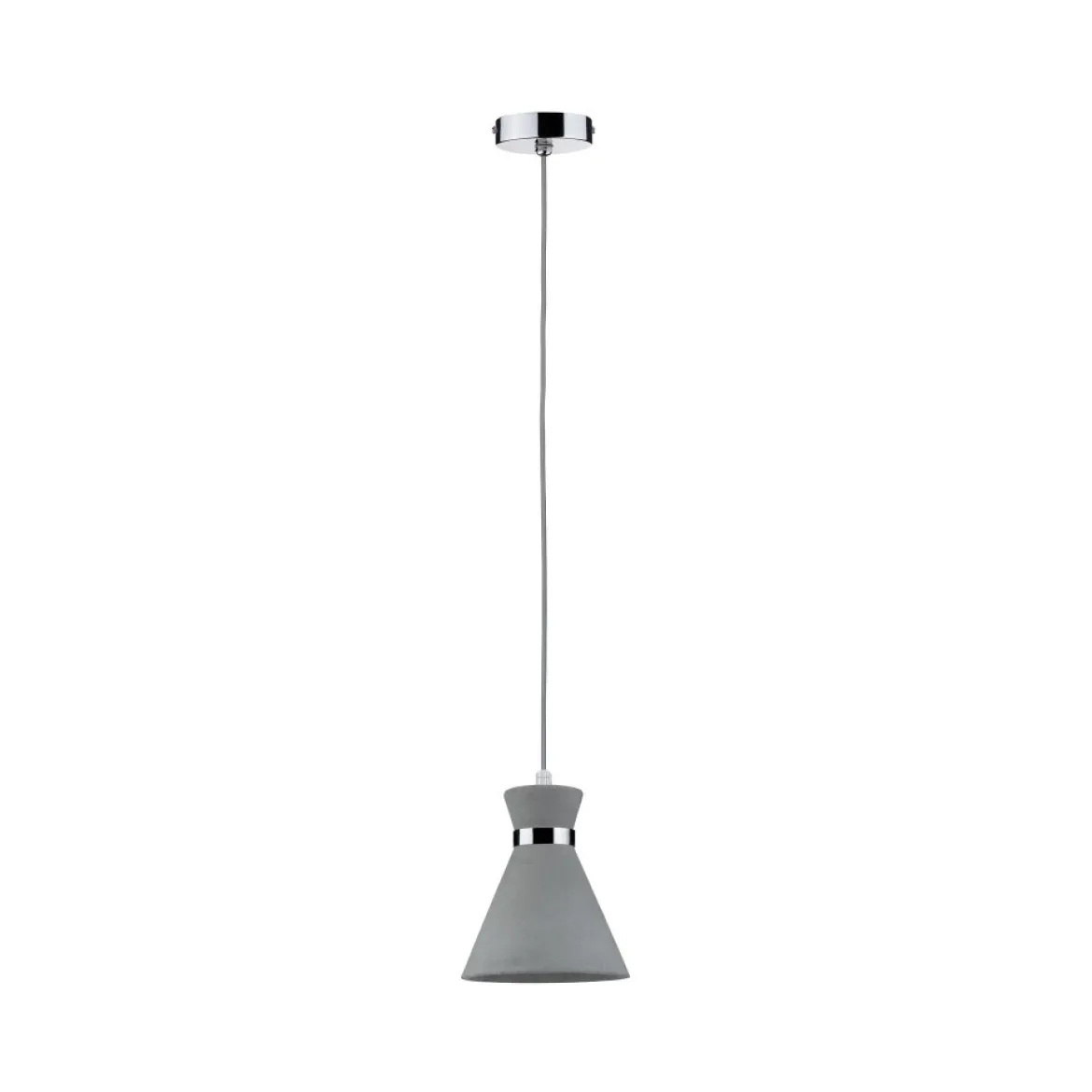 Paulmann No. 70890 Pendelleuchte Verve 1-flammig E27, IP 44, Beton, Chrom
