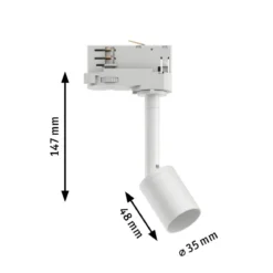 Paulmann No. 95528 ProRail3 3-Phasen Schienensystem Spot Purell GU10 max.10W Weiß