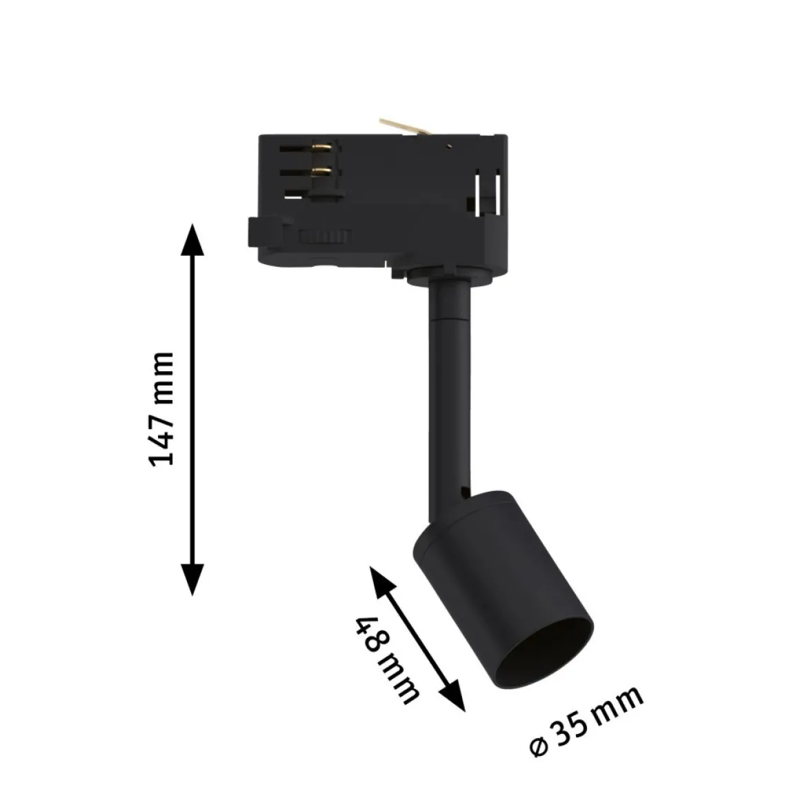 Paulmann No. 95529 ProRail3 3-Phasen Schienensystem Spot Purell GU10 max.10W Schwarz