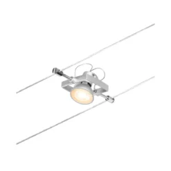 Paulmann No. 94431 Seilspot Mac II Chrom matt ohne Leuchtmittel GU5,3 DC 60VA