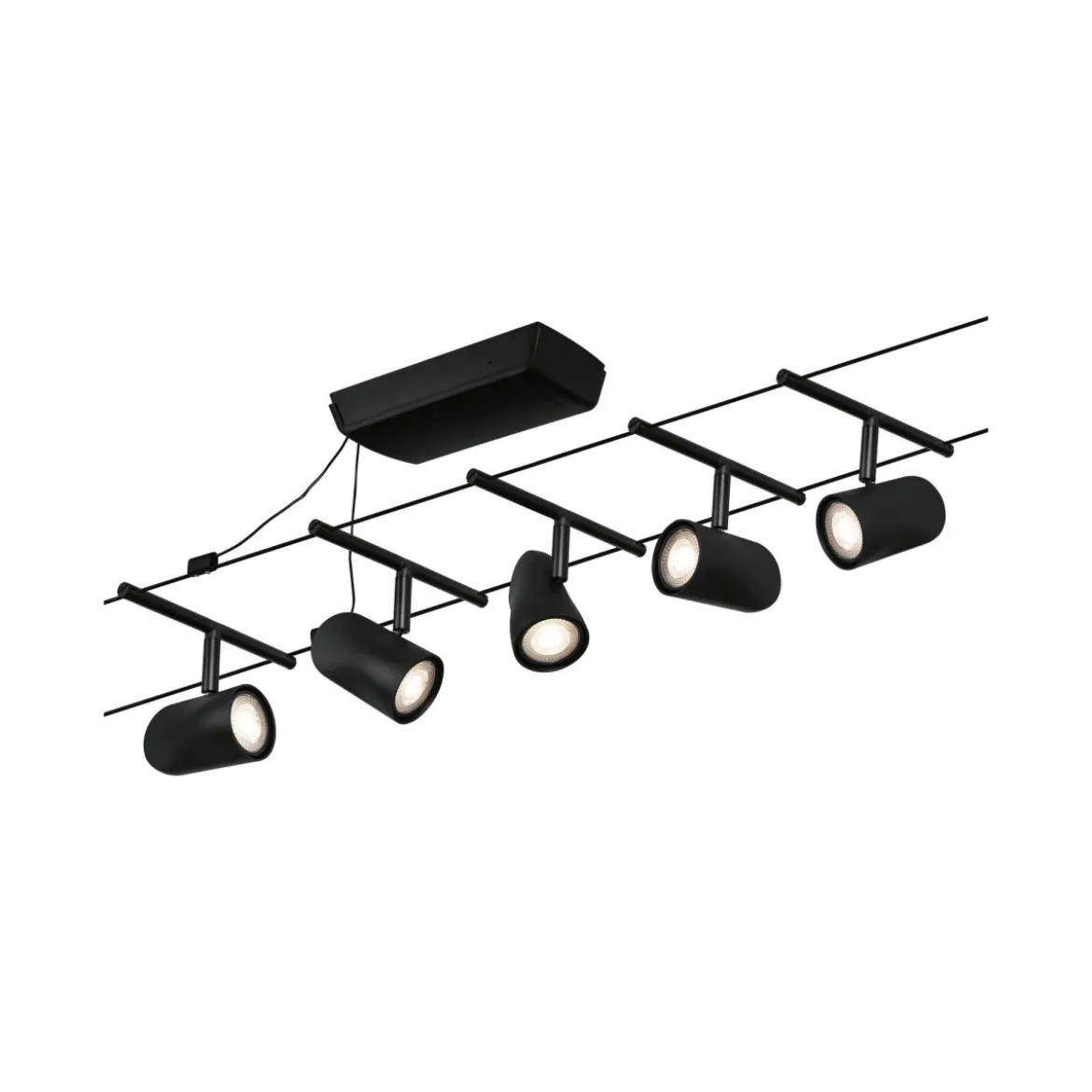 Paulmann No. 94469 Seilsystem Cup Basisset Schwarz 5x max.10W DC 60VA