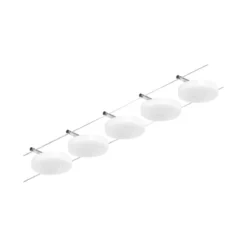 Paulmann No. 94426 Seilsystem DiscLED 5 Spots Chrom Satin 3000K DC 60VA