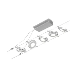 Paulmann No. 94414 Seilsystem RoundMac LED 5 Spots Chrom matt Chrom 3000K DC 60VA