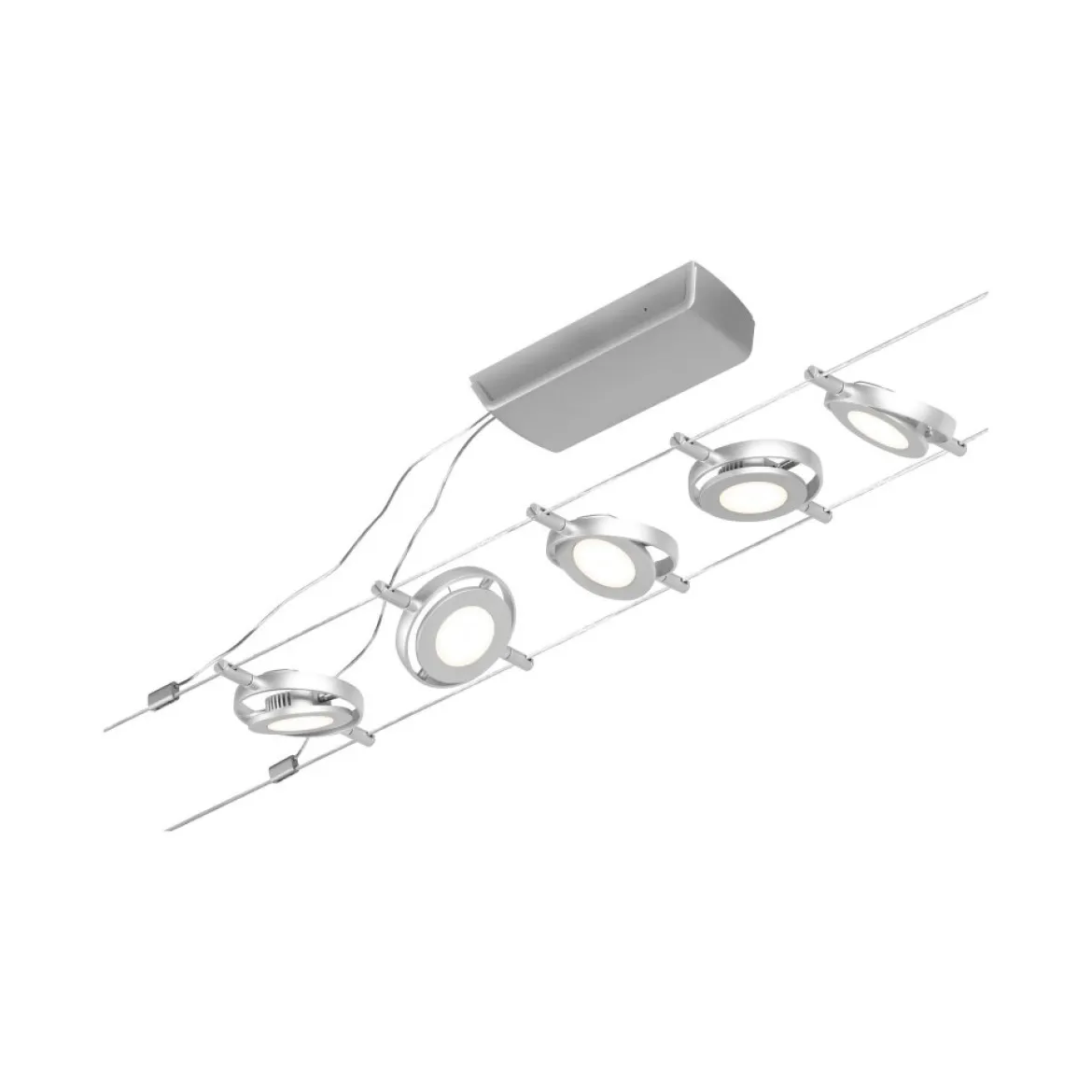 Paulmann No. 94414 Seilsystem RoundMac LED 5 Spots Chrom matt Chrom 3000K DC 60VA
