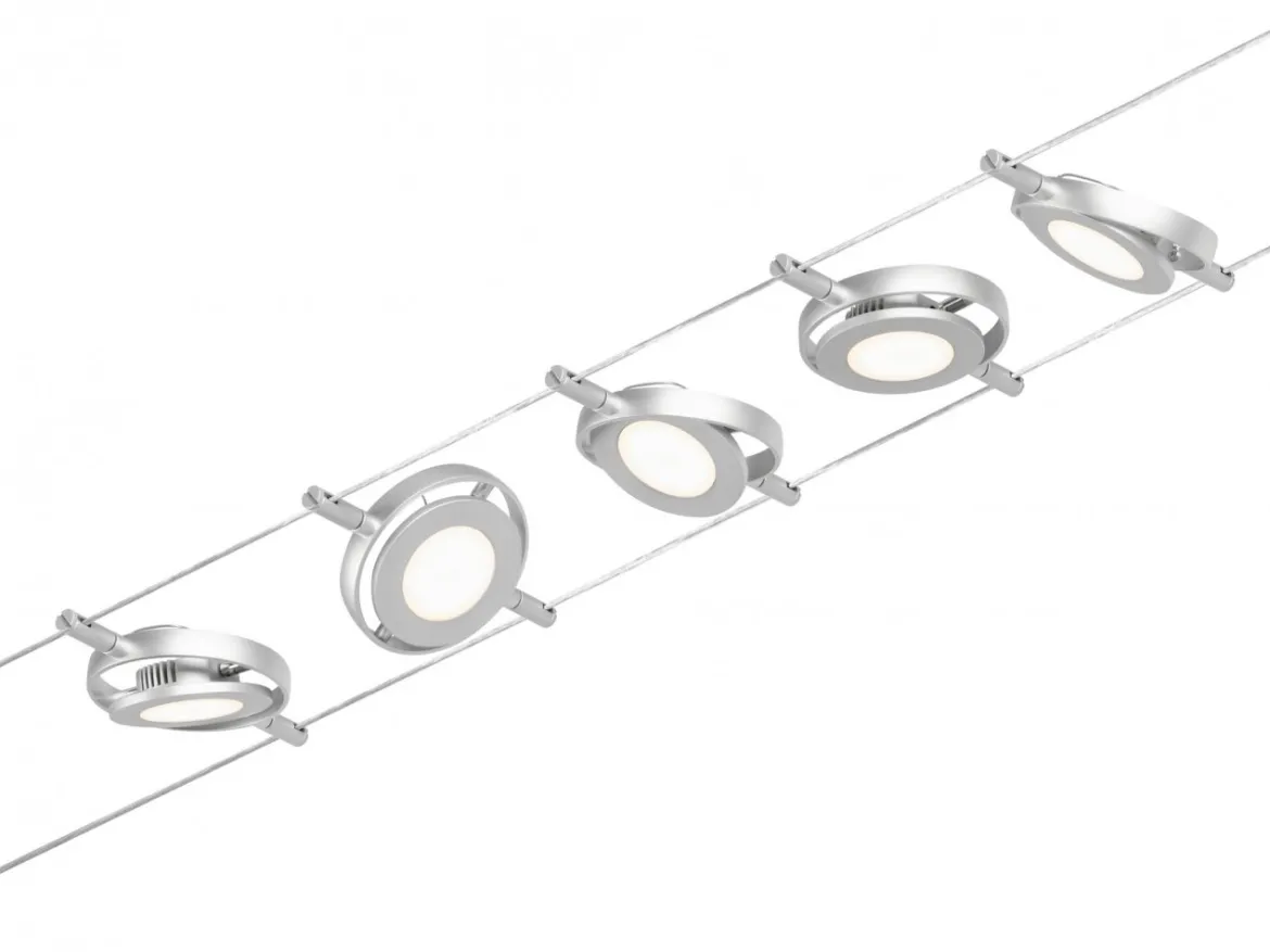 Paulmann No. 94414 Seilsystem RoundMac LED 5 Spots Chrom matt Chrom 3000K DC 60VA