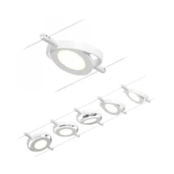 Paulmann No. 94416 Seilsystem RoundMac LED 5 Spots Weiß Chrom 3000K DC 60VA