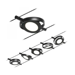 Paulmann No. 94418 Seilsystem RoundMac LED 5 Spots Schwarz matt 3000K DC 60VA