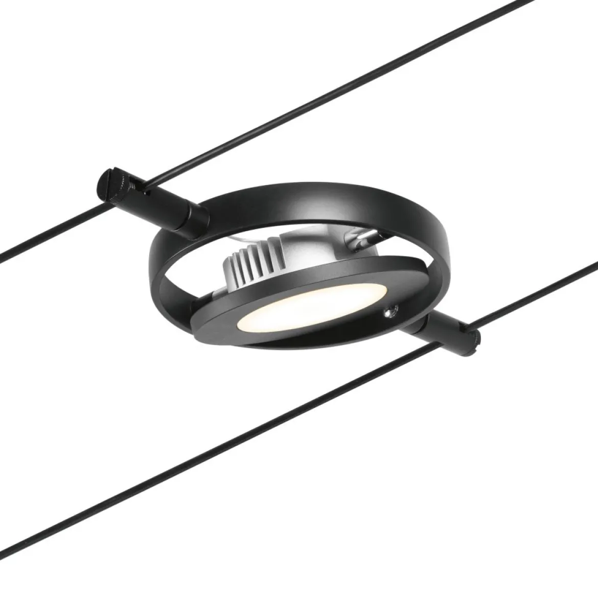 Paulmann No. 94418 Seilsystem RoundMac LED 5 Spots Schwarz matt 3000K DC 60VA