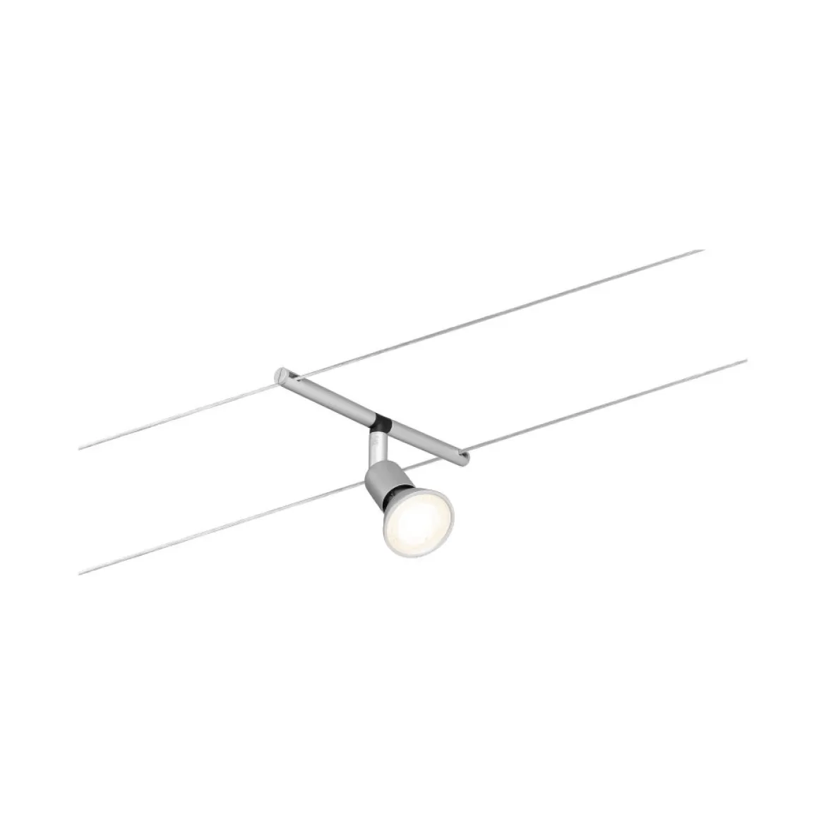 Paulmann No. 94145 Seilsystem Salt Chrom matt mit 5 Spots ohne Leuchtmittel, max. 10W GU5,3