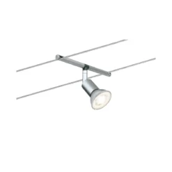 Paulmann No. 94145 Seilsystem Salt Chrom matt mit 5 Spots ohne Leuchtmittel, max. 10W GU5,3