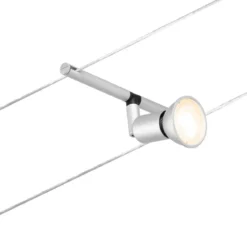 Paulmann No. 94442 Seilsystem Salt 5 Spots Chrom matt ohne Leuchtmittel DC 60VA