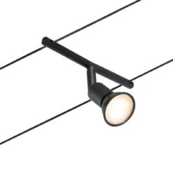 Paulmann No. 94446 Seilsystem Salt 5 Spots Schwarz ohne Leuchtmittel DC 60VA