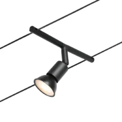 Paulmann No. 94446 Seilsystem Salt 5 Spots Schwarz ohne Leuchtmittel DC 60VA