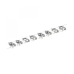 Paulmann No. 94153 Seilsystem-Set LED Cardan 8 Spots Chrom, Chrom matt