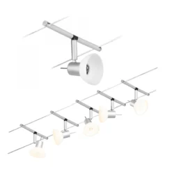 Paulmann No. 94448 Seilsystem Sheela 5 Spots Chrom matt ohne Leuchtmittel DC 60VA