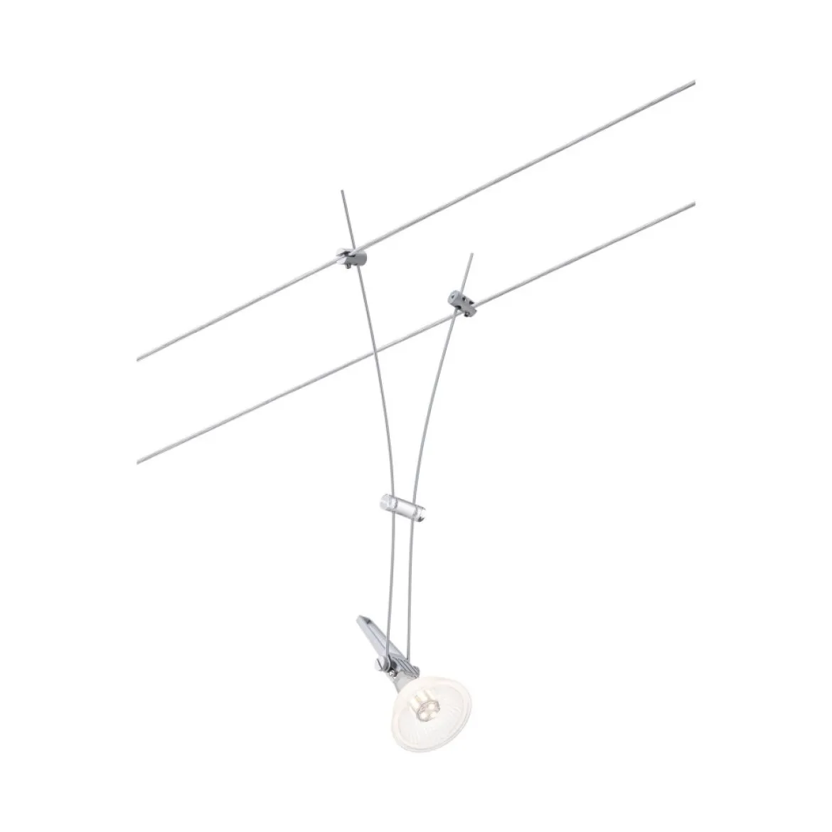 Paulmann No. 94487 Seilsystem Spot Comet Chrom matt ohne Leuchtmittel GU5,3 DC60VA