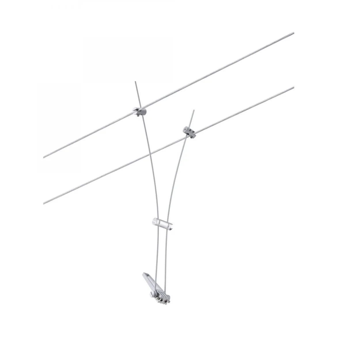 Paulmann No. 94487 Seilsystem Spot Comet Chrom matt ohne Leuchtmittel GU5,3 DC60VA