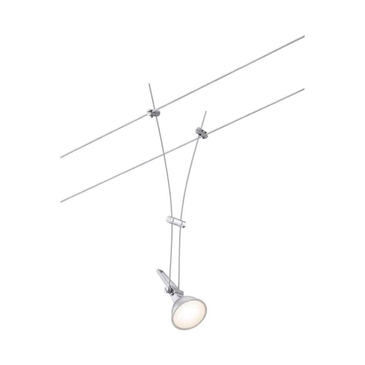 Paulmann No. 94487 Seilsystem Spot Comet Chrom matt ohne Leuchtmittel GU5,3 DC60VA