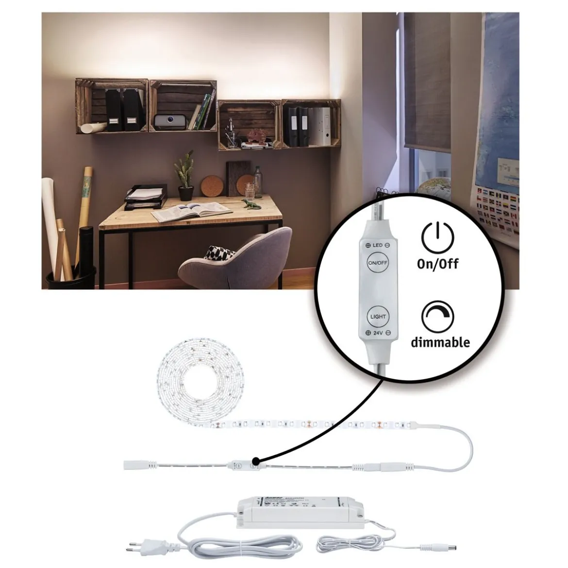 Paulmann No. 78959 SimpLED Strip Set 3m 33W neutralweißweiß beschichtet