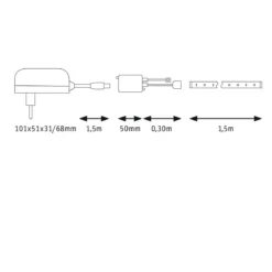 Paulmann No. 70960 SimpLED Strip Set 1,5m 12W RGB beschichtet