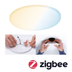 Paulmann No. 95386 Smart Home Zigbee LED Einbaupanel Veluna VariFit TunableWhite 185mm IP44