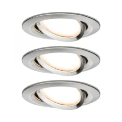 Paulmann No. 92959 SmartHome Zigbee LED Einbauleuchten Set Nova Plus 3x6W Eisen gebürstet
