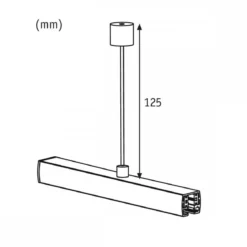 Paulmann No. 95149 Stangenabhängung 125mm und 250 mm Alu gebürstet