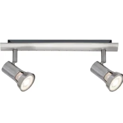 Paulmann No. 66699 Strahler Teja 2-flammig Nickel satiniert ohne Leuchtmittel, max. 10W GU10