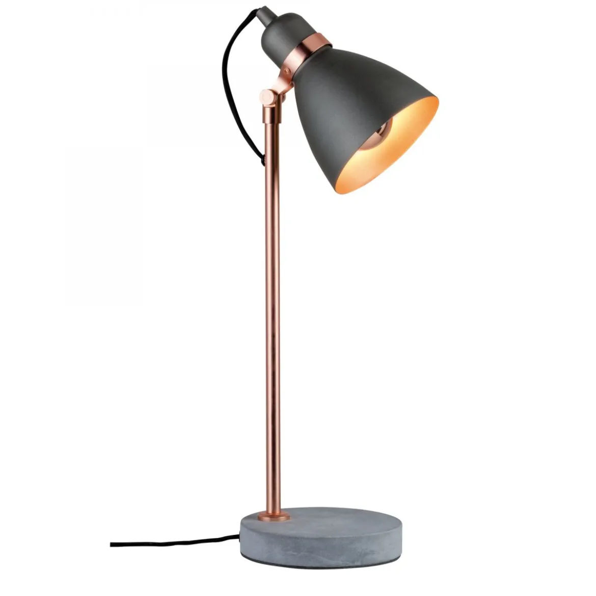 Paulmann No. 79624 Tischleuchte Neordic Orm Beton Grau, Kupfer matt