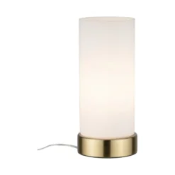 Paulmann No. 77055 Tischleuchte Pinja mit Touchschalter 1-flammig messing opal