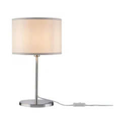 Paulmann No. 70923 Tischleuchte Tessa Creme, Eisen gebürstet 45 cm