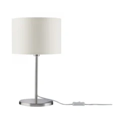 Paulmann No. 70923 Tischleuchte Tessa Creme, Eisen gebürstet 45 cm