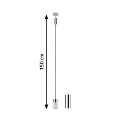 Paulmann No. 95436  URail 2Easy Basic Pendel Chrom matt ohne Leuchtmittel, max. 20W E27